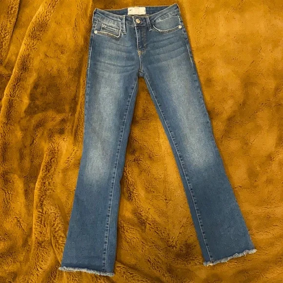 Free People high rise cropped jeans - Picture 2 of 8